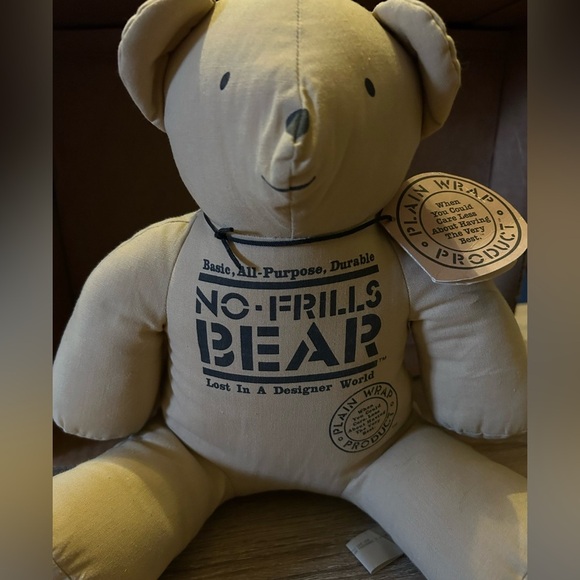 1985 Dakin No Frills Stuffed Bear Vintage Tags Attached - Picture 2 of 10